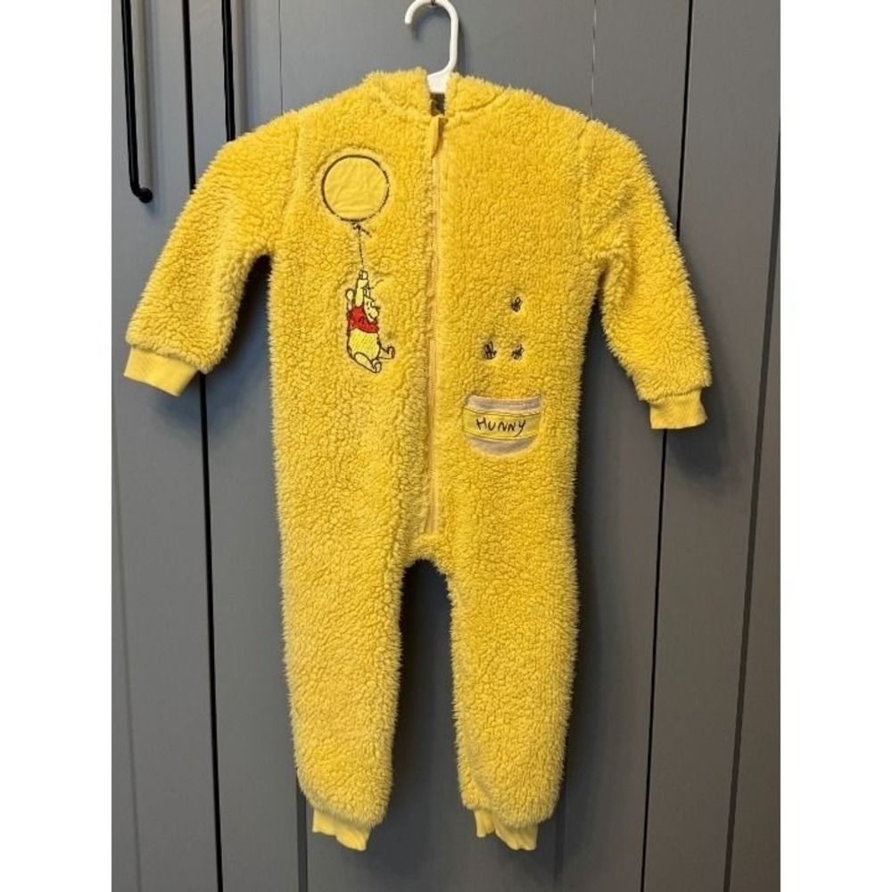 Little Sleepies x Disney Play - 2T Winnie The Pooh Plush Zip Up Romper